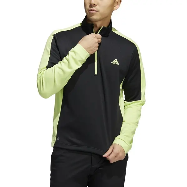 image of adidas Colorblock Quarter-Zip Pullover Black - M