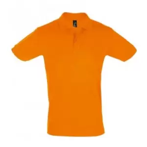 Image of SOLS Mens Perfect Pique Short Sleeve Polo Shirt (L) (Orange)