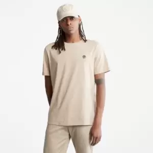 Image of Timberland Dunstan River Slim-fit T-Shirt For Men In Beige Beige, Size L