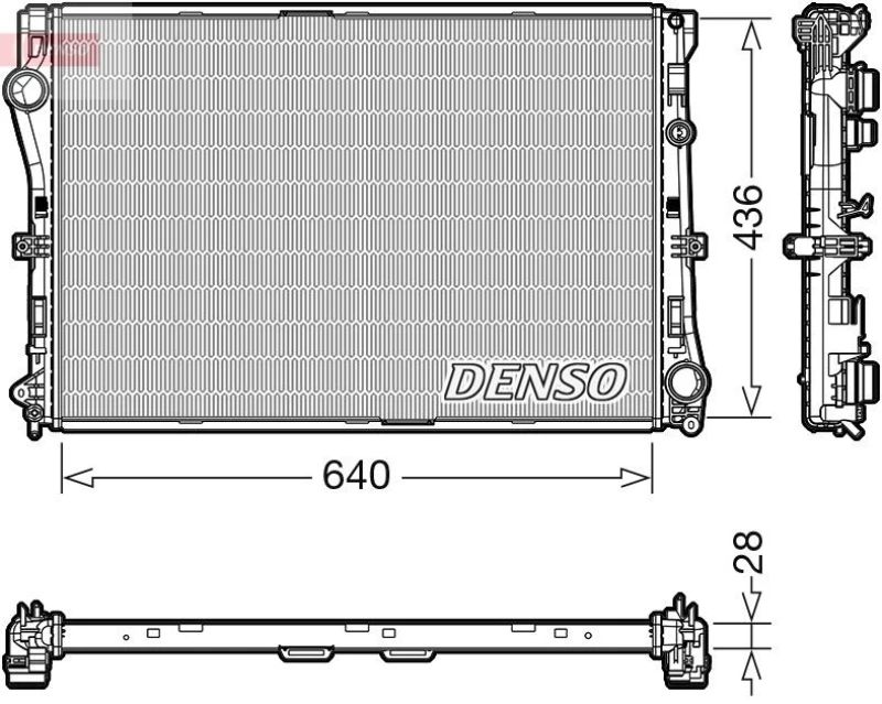 Image of DENSO Engine radiator DENSO DRM17103