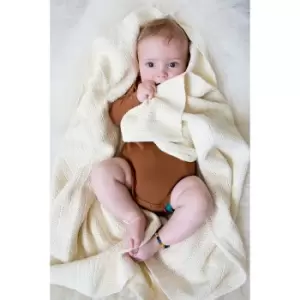 Image of Hippychick Cellular Baby Blanket - Almond Cream