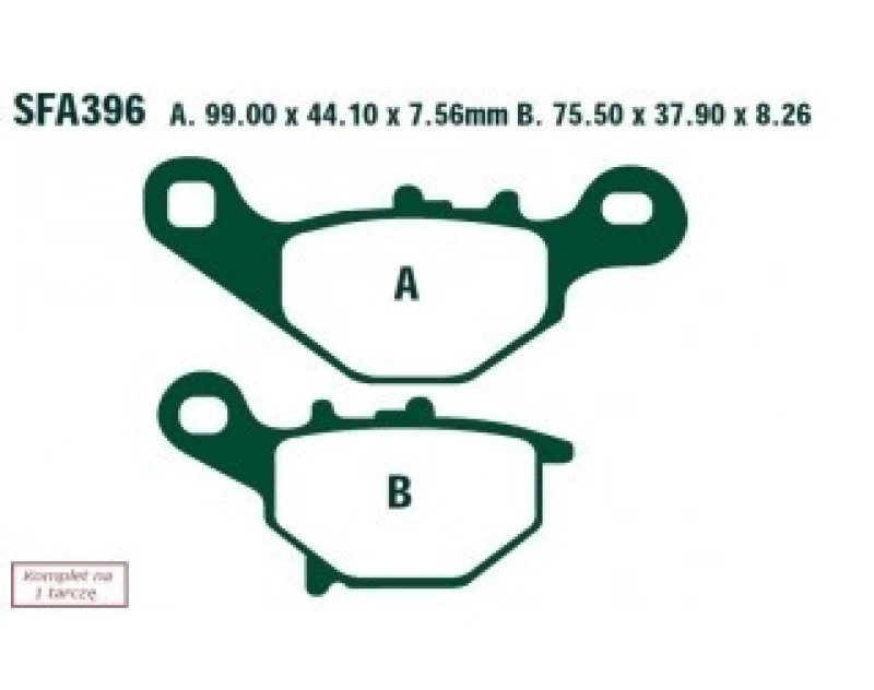 Image of EBC Brakes SFA396 Brake pad set Brake Pad Set,disc brake (402)