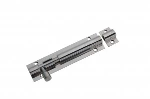 image of Wickes Barrel Bolt - Chrome 102mm