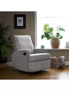 Image of Obaby Madison Swivel Glider Recliner Chair - Pebble, Grey