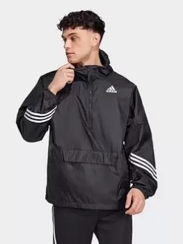 Image of adidas Sportswear Wind.RDY Hooded Anorak - Black, Size 2XL, Men