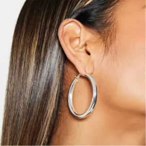 Image of I Saw It First Thick Medium Hoop Earrings - Gold