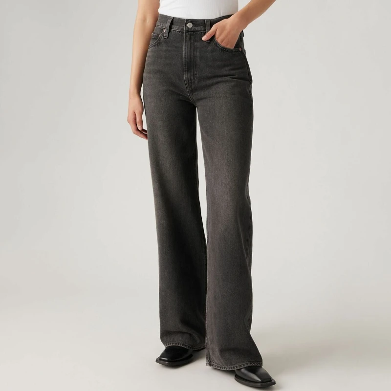 Image of Levis Ribcage Wide Leg Jeans Swipe Up Women W30 L32;W30 L30;W29 L32;W29 L30;W28 L32;W28 L30;W27 L32;W27 L30;W26 L32;W26 L30;W25 L32;W27 L34;W28 L34;W