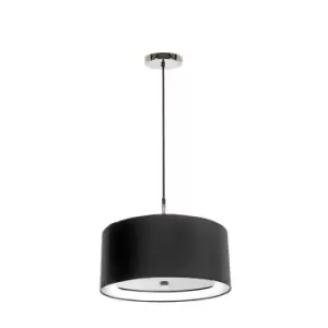 Image of 3 Bulb Ceiling Pendant Light Fitting Black LED E27 60W Bulb