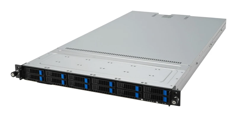 Image of ASUS RS501A-E12-RS12U LGA 6096 Rack (1U) Black. Silver