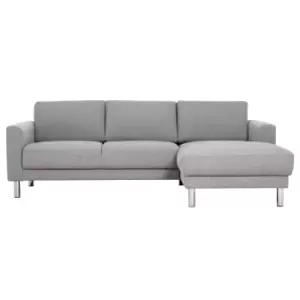 Image of Cleveland Chaise Longue Corner Sofa Right Hand In Nova Light Grey
