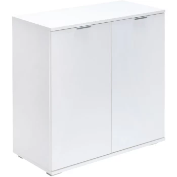 Image of Sideboard Cabinet White Oak Office Furniture Cupboard 2 Door Shelf Drawers Home DB111 - Weiß (de)