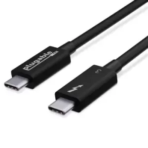 Image of Plugable Technologies TBT3-40G80CM Thunderbolt cable 0.8 m 40 Gbit/s Black