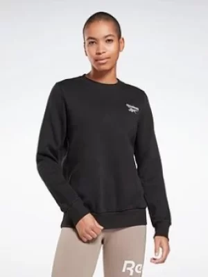 Image of Reebok Identity Crew Sweatshirt, Black Size XL Women