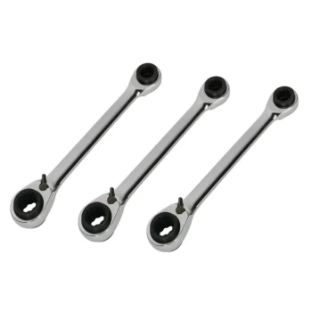 Image of Kennedy-pro - 4-in-1 Ratchet Ring Reversible Spanner Set 3PC