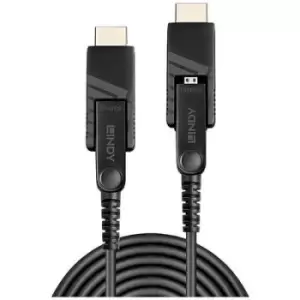 Image of LINDY Cable HDMI-Micro-D plug, HDMI-Micro-D plug 20 m Black 38321 HDMI cable