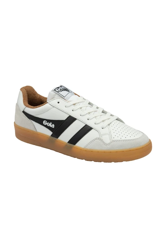 Image of Gola Classics Mens 'Eagle '86' Lace-Up Trainers in White Size: 8 White Male 8