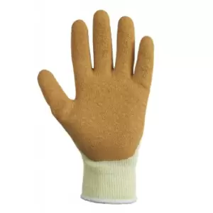 image of Glenwear Adults Unisex Super Grip Work Glove (M) (Beige/Brown)