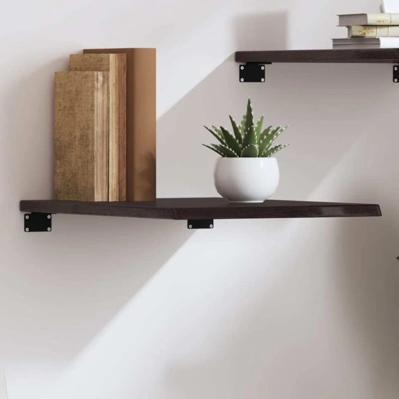 Image of VIDAXL Vidaxl - Wall Shelf Dark Brown 40x60x2cm Treated Solid Wood Oak 8720845814762