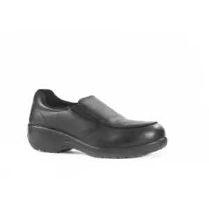 image of Rock Fall VX530 Topaz Womens Fit Black Slip on Safety Shoe Size 3