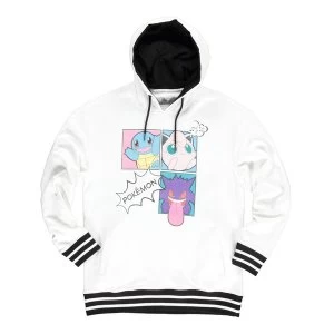 Image of Pokemon - Characters Group PopArt Female Large Hoodie - White/Black
