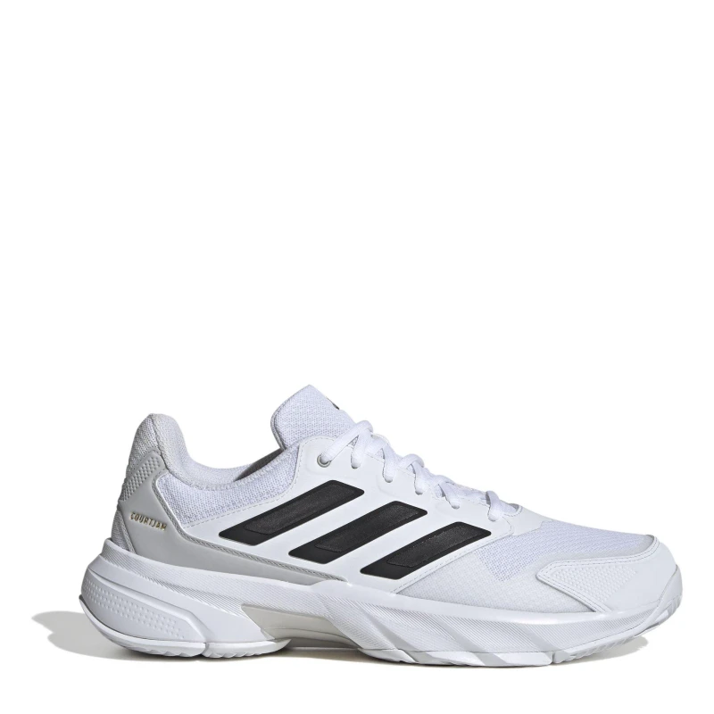 Image of adidas Mens Courtjam Control Tennis Shoes White/Black male 7 (40.7)