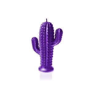 Image of Violet Metallic Small Cactus Candle