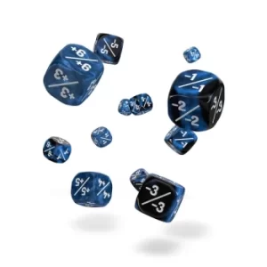 image of Oakie Doakie Dice D6 Gemidice Positive & Negative (Blue)