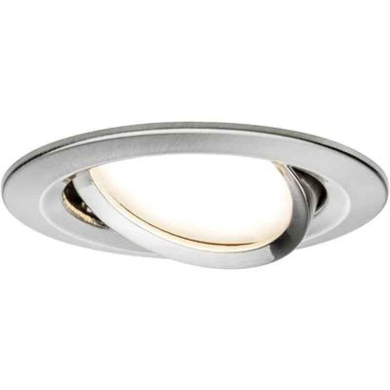 Image of Paulmann Paulmann 93877 Coin Slim LED recessed light LED (monochrome) Built-in LED 6 W Iron (brushed) 93877