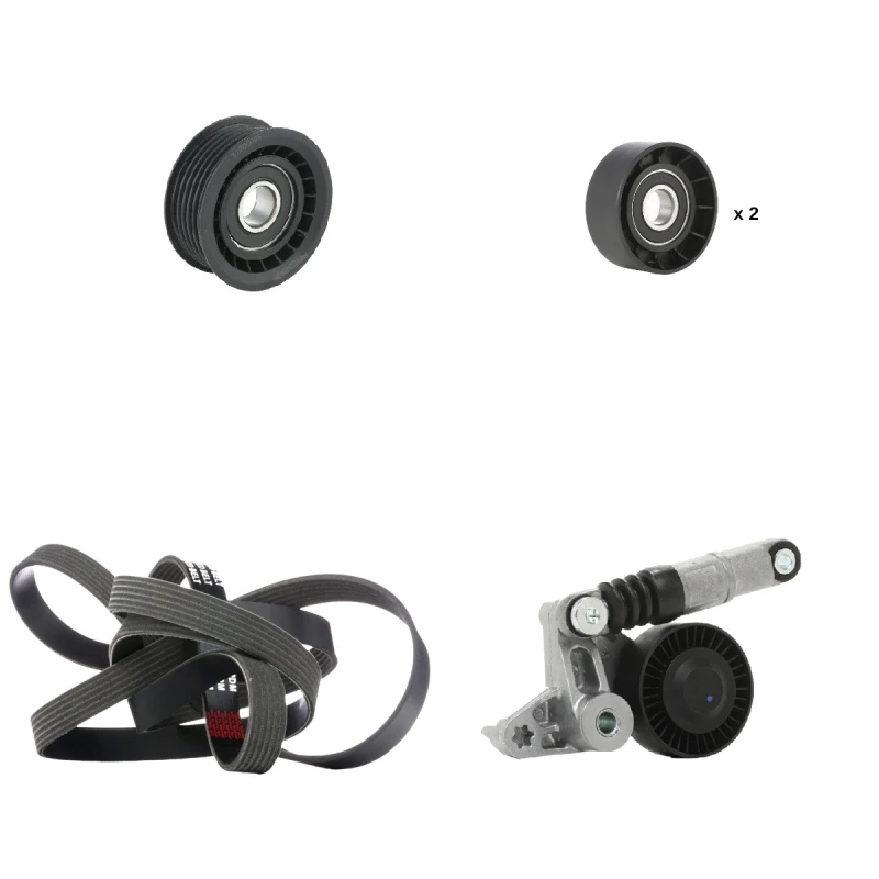 Image of RIDEX 542R0061 V-ribbed belt set Check alternator freewheel clutch & replace if necessary V-Ribbed Belt Set (542)