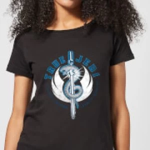 Image of Star Wars The Rise Of Skywalker True Jedi Womens T-Shirt - Black