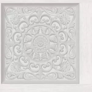 Image of Holden Decor Ornate Panel Dove Wallpaper