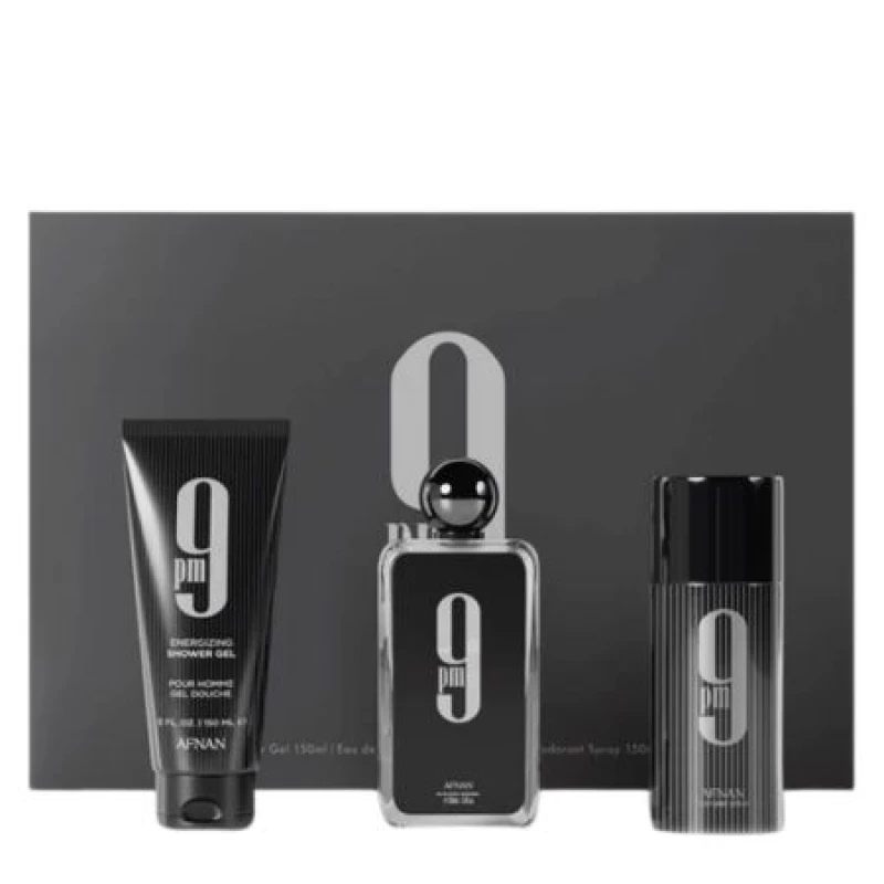 Image of Afnan 9 PM Eau de Parfum 100ml Gift Set
