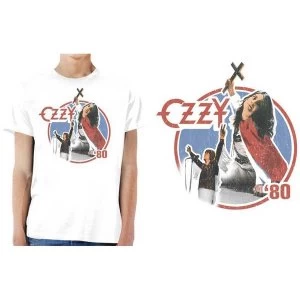 Image of Ozzy Osbourne - Blizzard of Ozz '80 Unisex Large T-Shirt - White