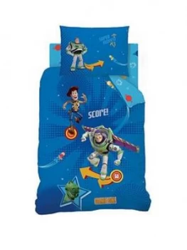 image of Toy Story Pinball Single Duvet Cover Set, Blue