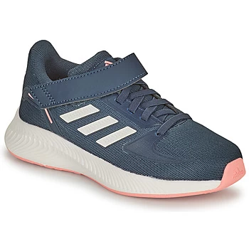 Image of adidas RUNFALCON 2.0 C Girls Childrens Sports Trainers in Blue - Sizes 10 kid,11 kid,11.5 kid,12.5 kid,13.5 kid,1 kid,2 kid