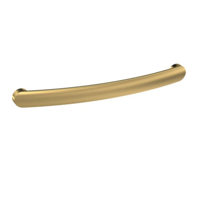 Image of Hudson Reed D Shape Bar Furniture Handle, Modern Bathroom Furniture Accessories In Brushed Brass Finish, 210mm