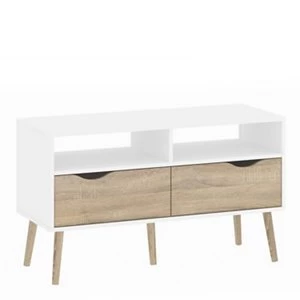 Image of White & Oak Effect TV stand 1.7kg