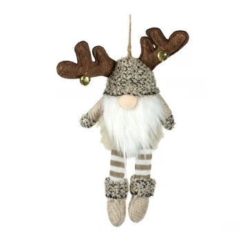 Image of Hanging Reindeer Gonk With Bell Antlers