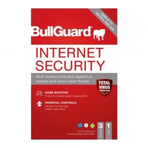 Image of Bullguard Internet Security - 3 Devices 1 Year - Total Virus Protection 2021