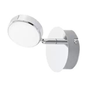 Image of Wall Spot Light Colour Chrome Shade Satined Plastic Bulb LED 1x5.4W Included