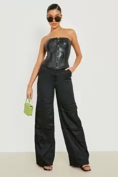Image of Wide Leg Cargo Pants