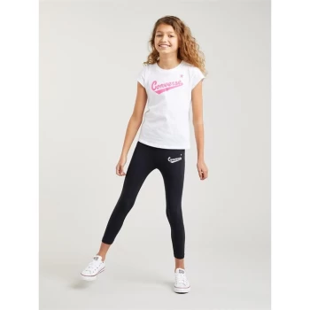 image of Converse Nova Short Sleeve T Shirt Girls - White