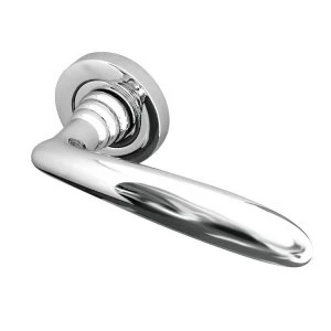 Image of Jedo Reguitti Arc Door Handle on Round Rose
