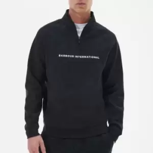 Image of Barbour International Mens Motored Funnel Sweatshirt - Black - L