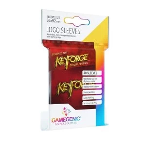 image of Keyforge Logo Card Sleeves: Red 40 Sleeves - 1 Pack