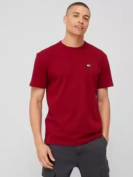 Image of Tommy Jeans Tjm Clsc Tommy XS Badge T-Shirt, Red, Size S, Men