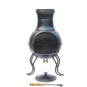 image of Gardeco Roxie Steel Chiminea - Bronze