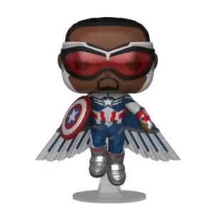 image of Marvel Falcon & Winter Soldier Captain America Flying EXC Funko Pop! Vinyl