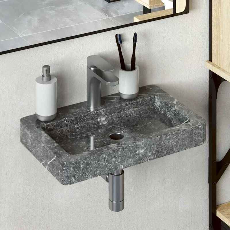 Image of VIDAXL Sink Grey 38x24x6.5cm Marble Vidaxl 8720286300992