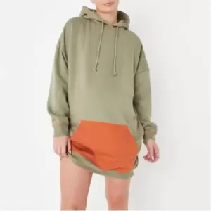 Missguided Maternity Colour Block Sweat Dress - Green